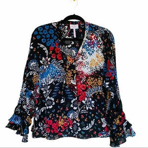 Laundry by Shelli Segal 4 Floral Ruffled Blouse